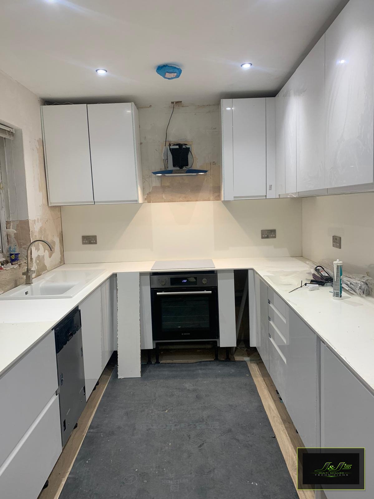 Kitchen fit-out in progress